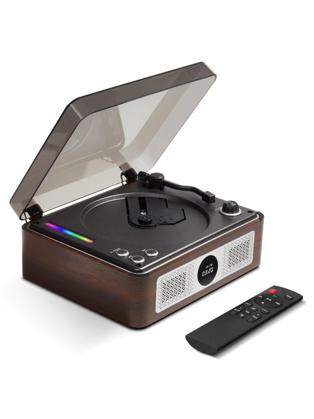 Retro-style portable CD Player Bluetooth 5.3 Dual Speakers Brown NIOB